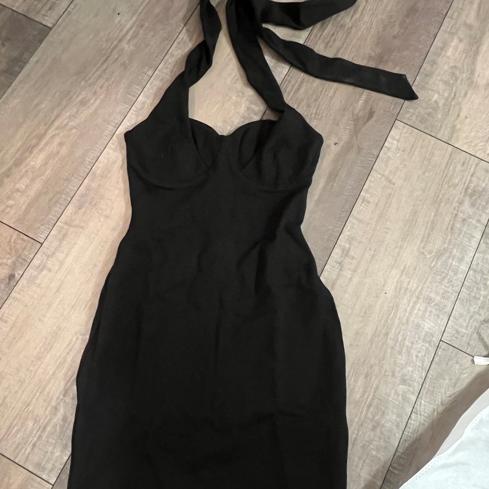 Lovers + Friends Black Halter Mini Dress